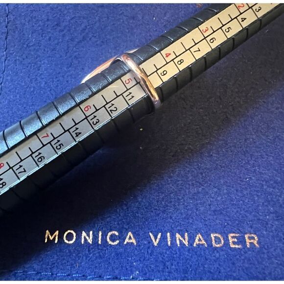 Monica Vinader Ring Nura Turquoise Cocktail 18K Rose Gold size 4.50 - Picture 5 of 5